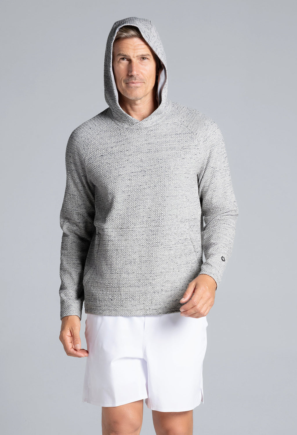Solid Popcorn Stitch Hoody - 94001